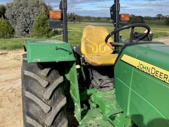 2010 John Deere 5075E FWA Tractor and slasher