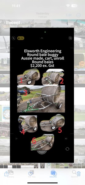 Round bale trailer new Elsworth