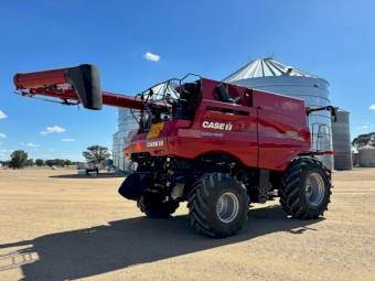 2020 Case IH 8250 Combine with 2022 Macdon D145 Draper Front (45ft)