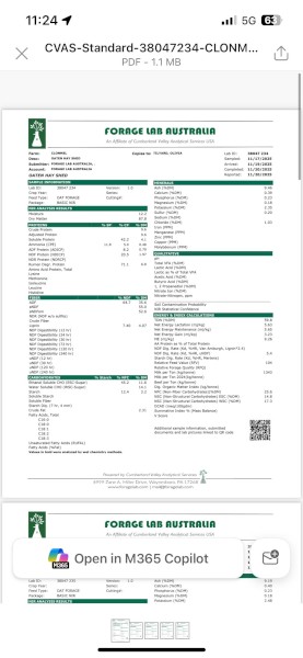 150mt Oaten Hay 575kg 8x4x3 Bales