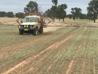 Croplands Brumby Boom Spray on Land Cruiser Ute 1200ltr-16.5 mtr