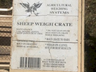 (A133) - Thunderbird Sheep Weigh Crate and Draft