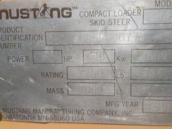 Mustang 2060 Skid Steer Loader