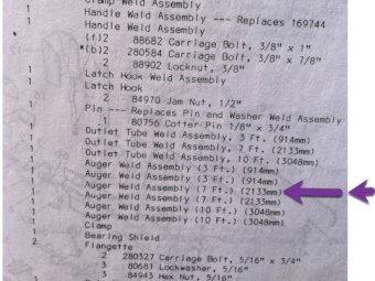WANTED Auger Extension to suit New Holland 353 Mixer