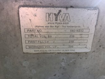 Under Auction - (A163)  Hydraulic Tank and Straps 