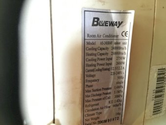 (A151) - Blueway Split System Air Conditioner