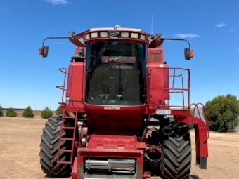 2002 Case IH 2388 Header with 2005 Case IH 2052 36ft Front