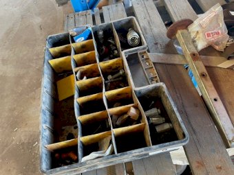 (A151) - Assorted Spray Cans, Hydraulic Fittings and Chair