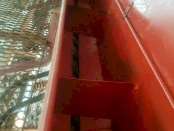 International 511 combine with roller and harrows