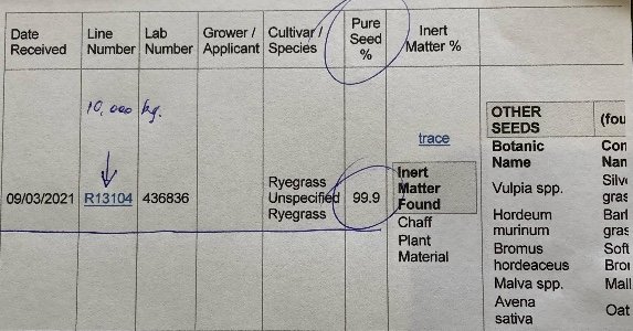 9mt Premium Italian Ryegrass Seed