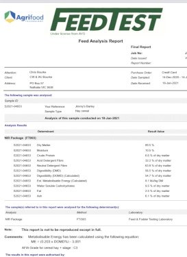 Clearance beardless barley hay