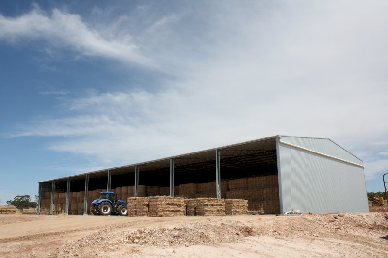 Action Steel 24 x 64 x 7.5 Hay Shed (3650 Bale Capacity)