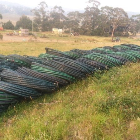 Under Auction - (A154)  5 Rolls of 200m x 50mm Poly Irrigation Pipe 