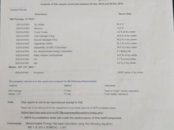 Oaten Hay 2019 Season