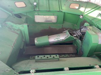 2004 John Deere 9760 Header with 936 D Front on Comb Trailer