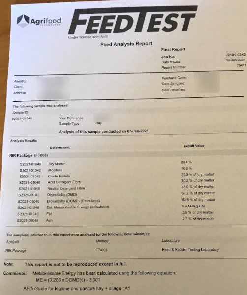 50mt Vetch Hay 580-650kg 8x4x3 Bales