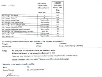 Vetch Silage. 500kg 310 Bales Available