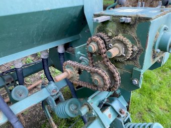 Under Auction - (A175) John Shearer 19 Run Combine & Farmpro Roller 