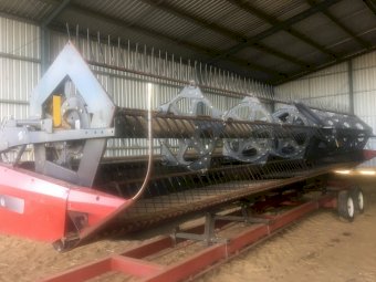 2004 Case IH 2388 Exclusive with 2052 30ft Draper Front & Trailer