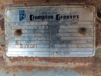 Under Auction - (A156)  Crompton Greaves 25Hp 3 Phase Motor 