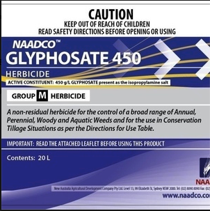 Naadco Glyphosate 450 20L Drums Ex Brisbane