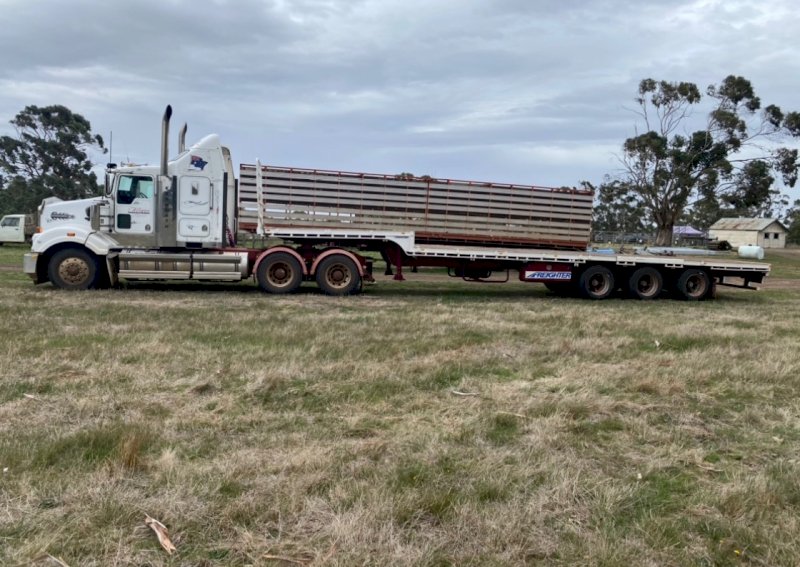 1979 Freighter 44ft Tri Axle Drop Deck Trailer