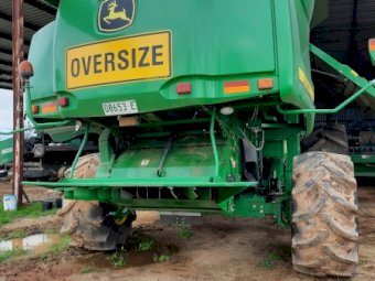 2012 John Deere 9770 STS 4WD with 2012 John Deere 640D Front (40ft) & Trailer