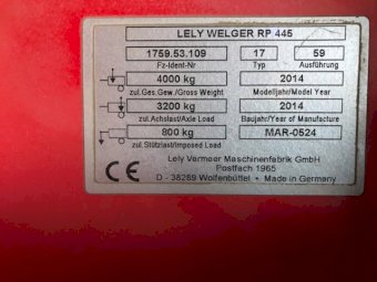 2014 Lely Welger RP 445 Round Baler