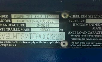 2014 Moore Tri-Axle Tipper