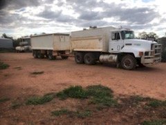 1996 Mack CHR with Dog Trailer