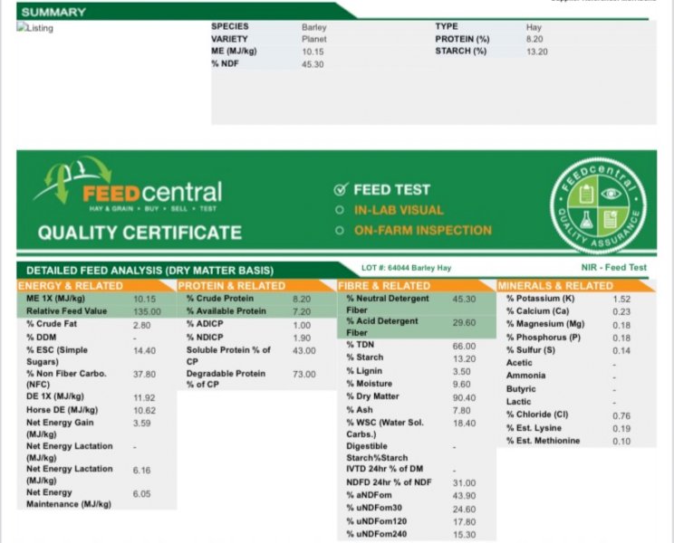 Barley Hay Rolls. 90 Rolls available