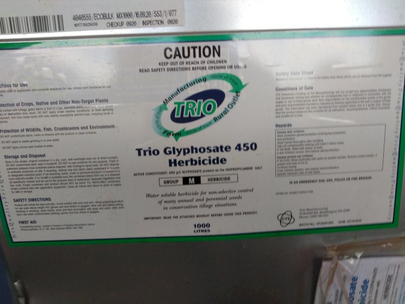 Glyphosate 450  1000 lt Shuttle X 10