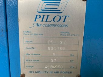 Pilot PS37 Screw Type Air Compressor