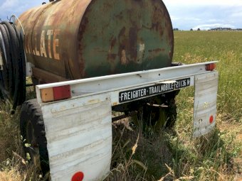 Diesel fuel tank on trailer