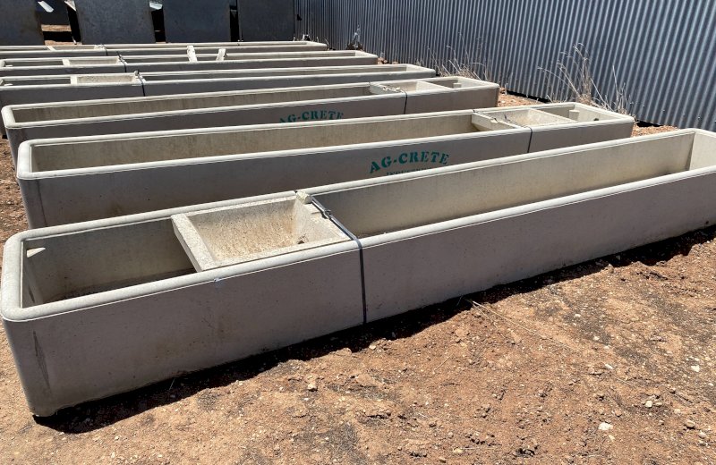 6 x 4.3m Ag-Crete Concrete Troughs (never been used)