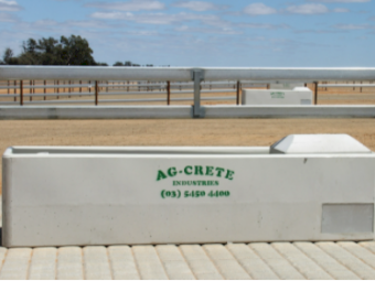 Ag-Crete Rectangular Water Trough - 4300Lx685Wx400H with float cover 2"