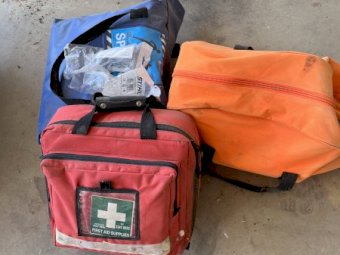 First Aid Kit, Spill Kit, and Exhaust Jack. Pallet 6