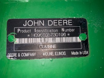 2009 John Deere 9670 STS Header with 40ft Draper Front & Trailer