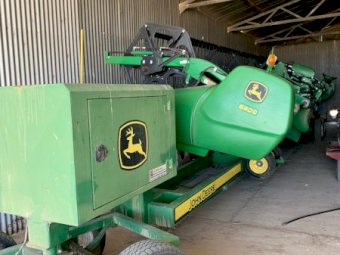 2009 John Deere 9670 STS Header with 40ft Draper Front & Trailer