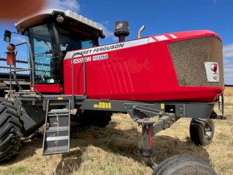 2012 Massey Ferguson 9760 Windrower with 30 ft AgCo Draper Front
