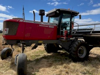 2012 Massey Ferguson 9760 Windrower with 30 ft AgCo Draper Front