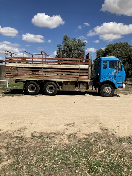 1979 Mercedes-Benz 2224 Tray truck with stock crate