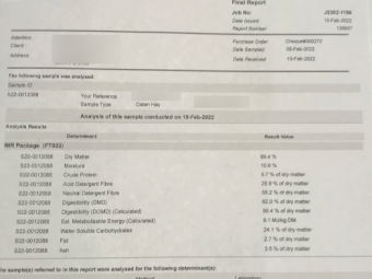 110mt Oaten Hay 600-650kg 8x4x3 Bales (20/21)