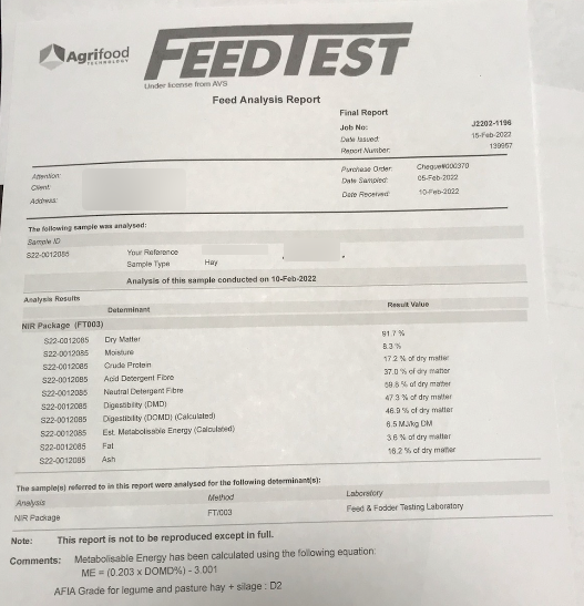 120mt Vetch Hay 600-650kg 8x4x3 Bales (20/21)