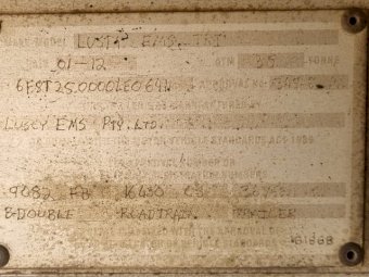 Under Auction - (A168) 2012 Lusty A and B Trailer 