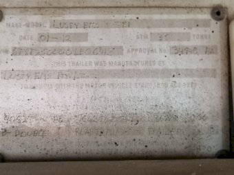 Under Auction - (A168) 2012 Lusty A and B Trailer 