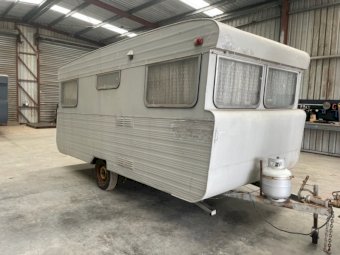 Silver Retro Caravan