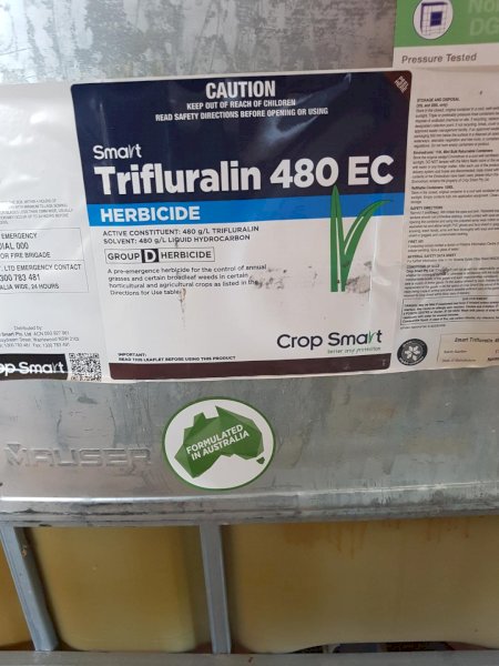 3 x 1000L Smart Trifluralin 480 EC ($6.80/L)