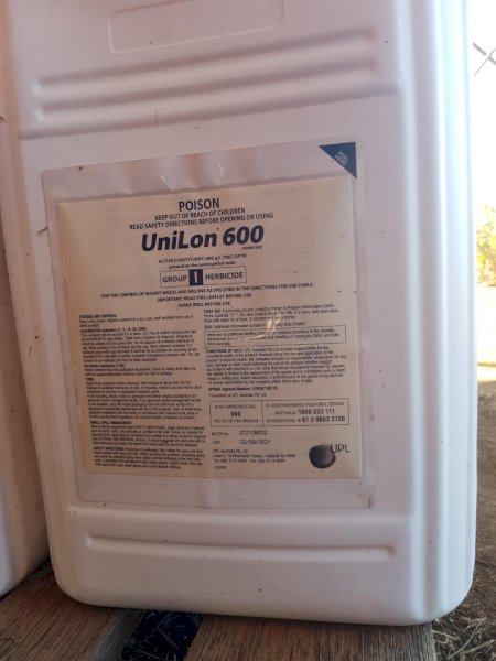 10 x 20L UniLon 600 Triclopyr 600g/l ($18.58/L)