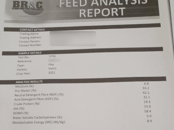 50mt Vetch Hay 8x4x3 Bales (21/22)